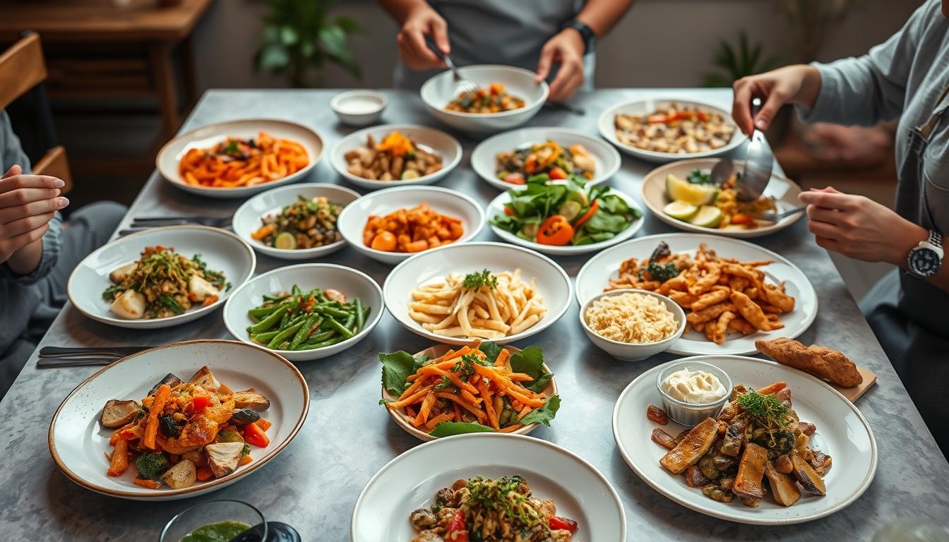 Fresh seasonal ingredients arranged for home cooking