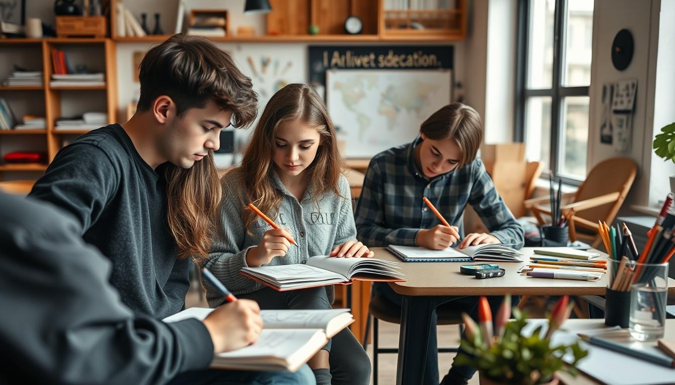 Student using online courses for flexible education